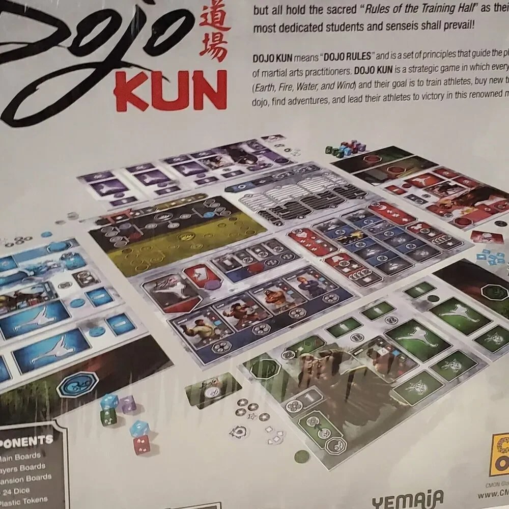 New Sealed Dojo Kun  Board Game Roberto Pestrin Yemaia Cmon Training Martial Art
